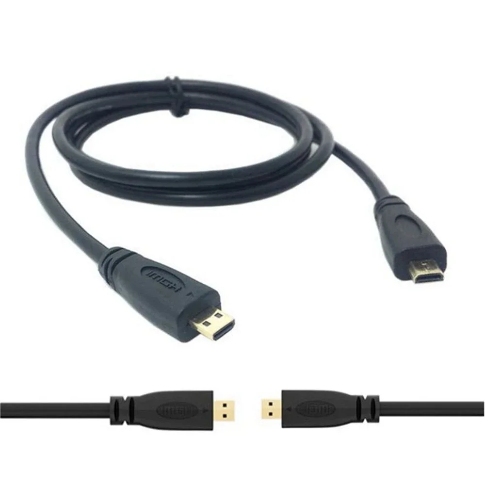 

High definition micro HDMI male to male video connection cable, dual head micro aerial camera head, small HDMI cable 0.3M 1M