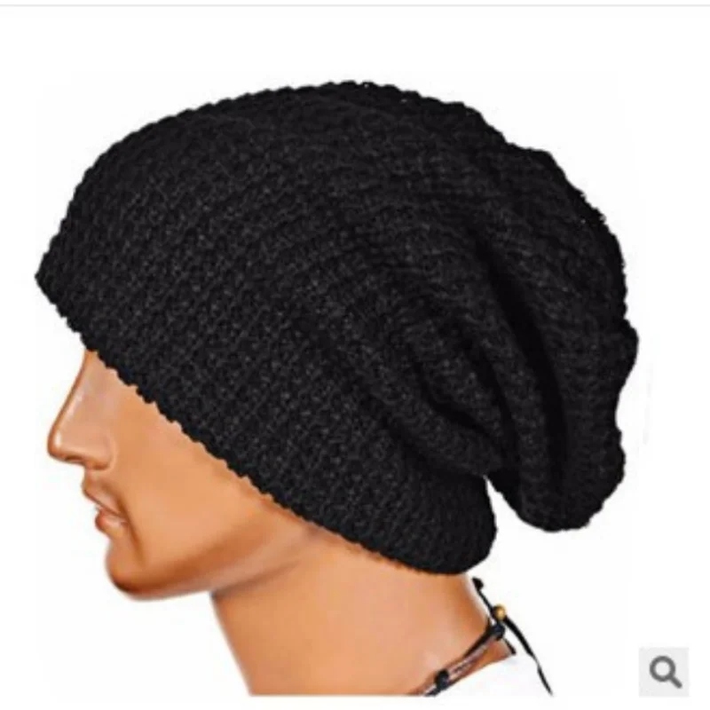 Solid Hip-hop Knitted Woolen Hat for Women Men Wool Cap Fashion Outdoor Beanies Hat Warm Bonnet Hoods Cap Snow Ski Warmer Gorra