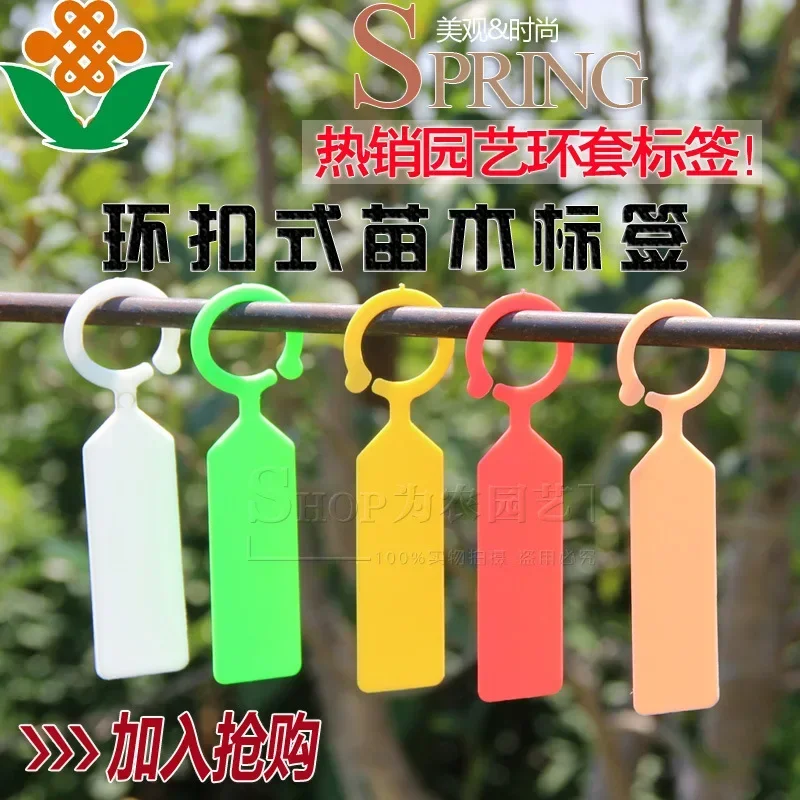 100 Piece Buckle Plastic Plant Label Hanging Gardening Label Classification Tag