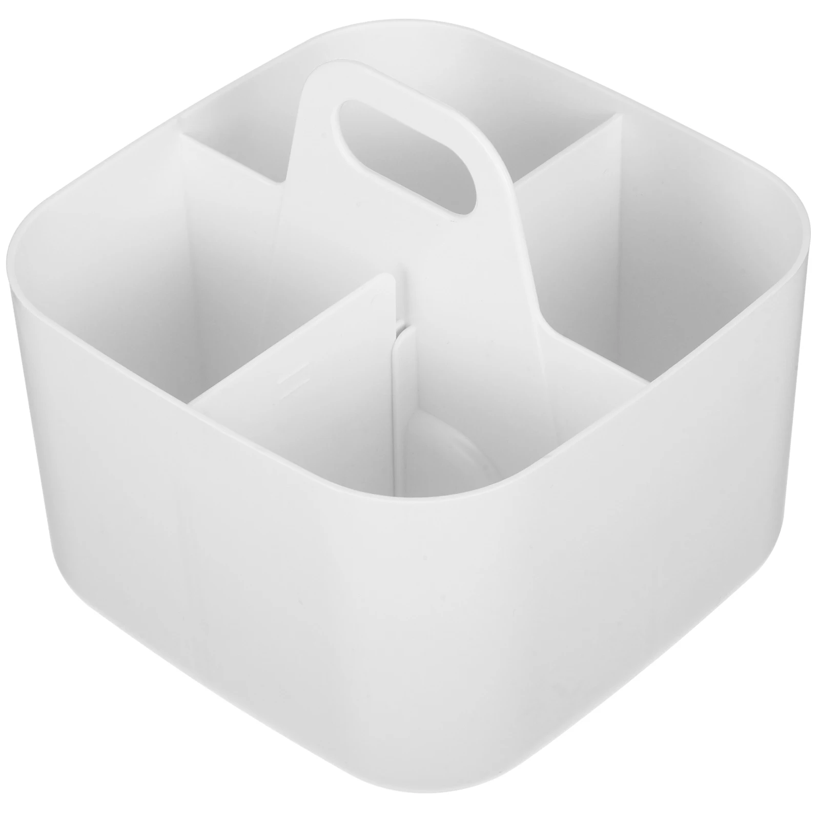 

4-Compartment Storage Organizer Box Handle Stationery Holder Art Supplies Container Pens Markers Crayons Tools
