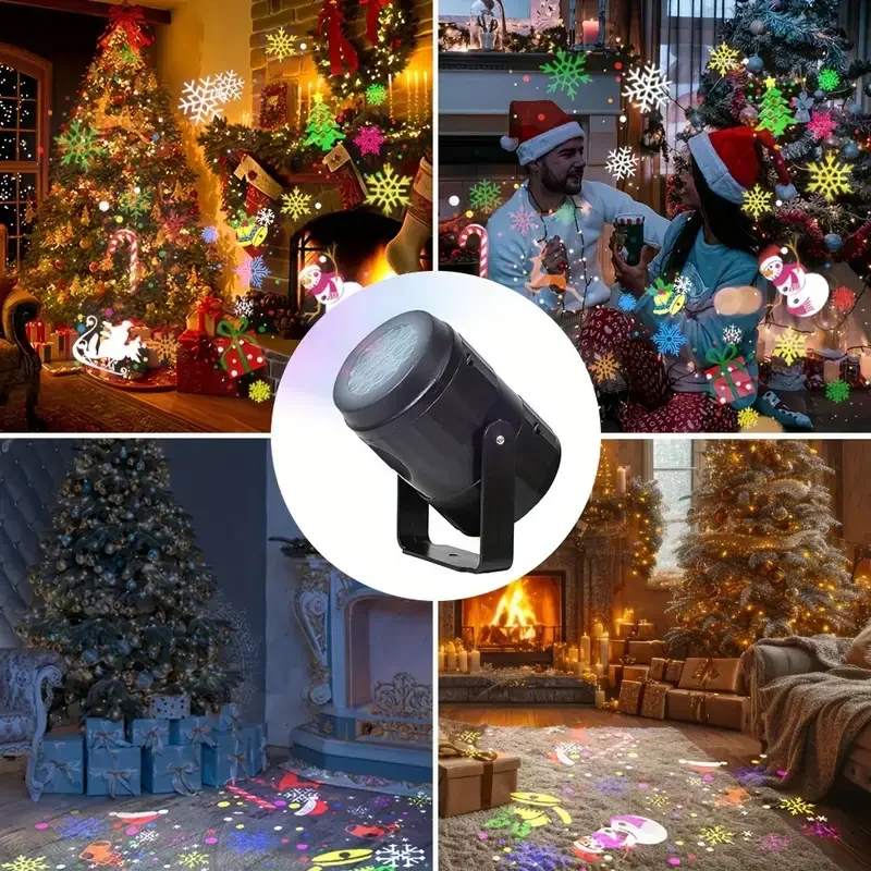 1 PC Christmas cartoon projection lamp decoration lamp with USB socket