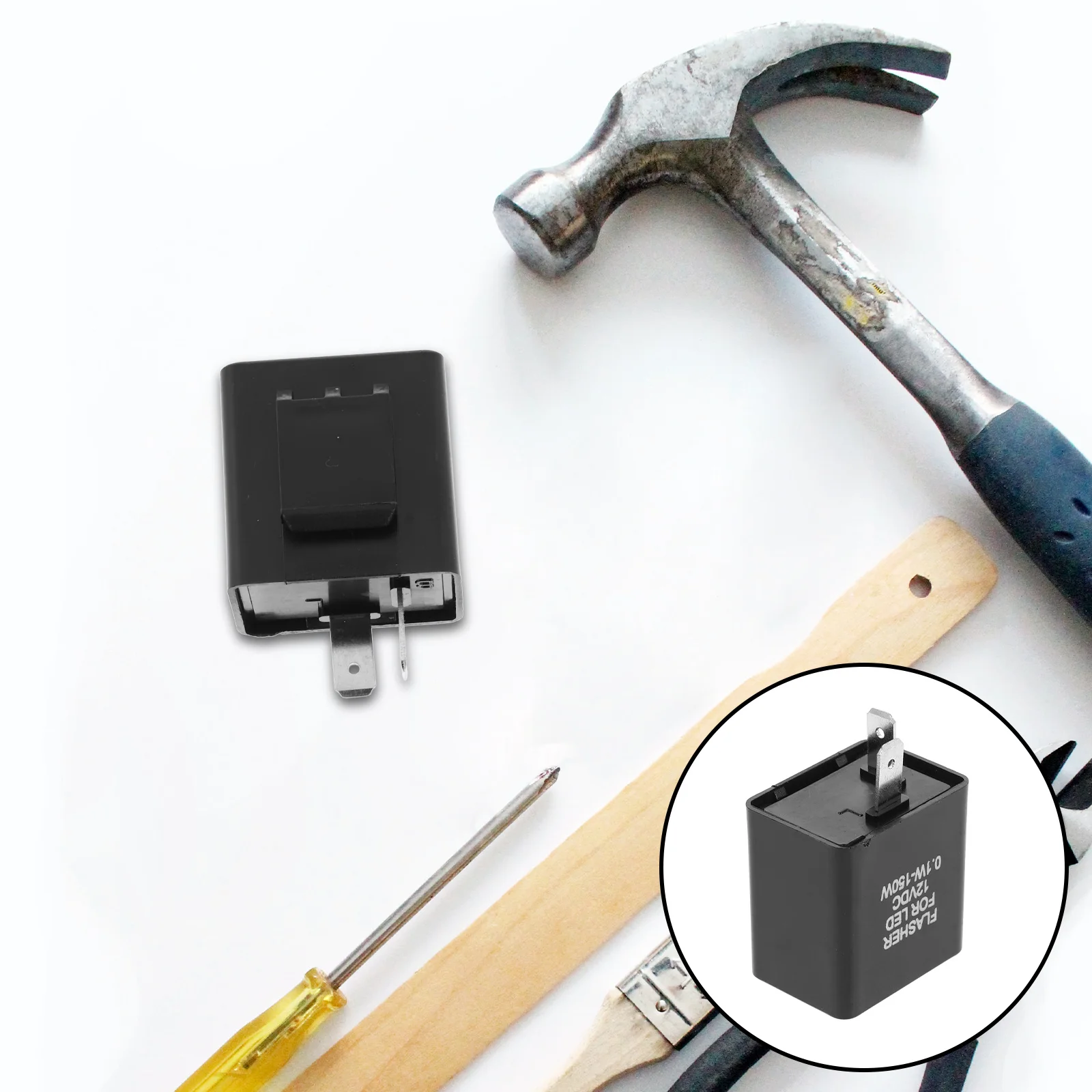 

2-Pin Led Flasher Relay Motorcycle Turn Signal Replacement Stable Current Output For Auto Bike Car Electronic Flasher