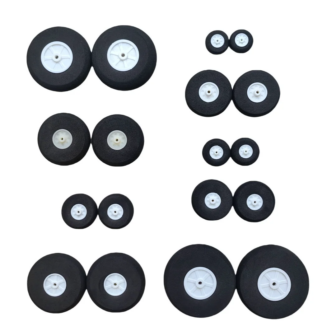 2PCS 1 인치 ~ 3 인치 EVA 스폰지 액세서리 테일 휠 폼 휠 허브 RC 비행기 교체 비행기 장난감 부품