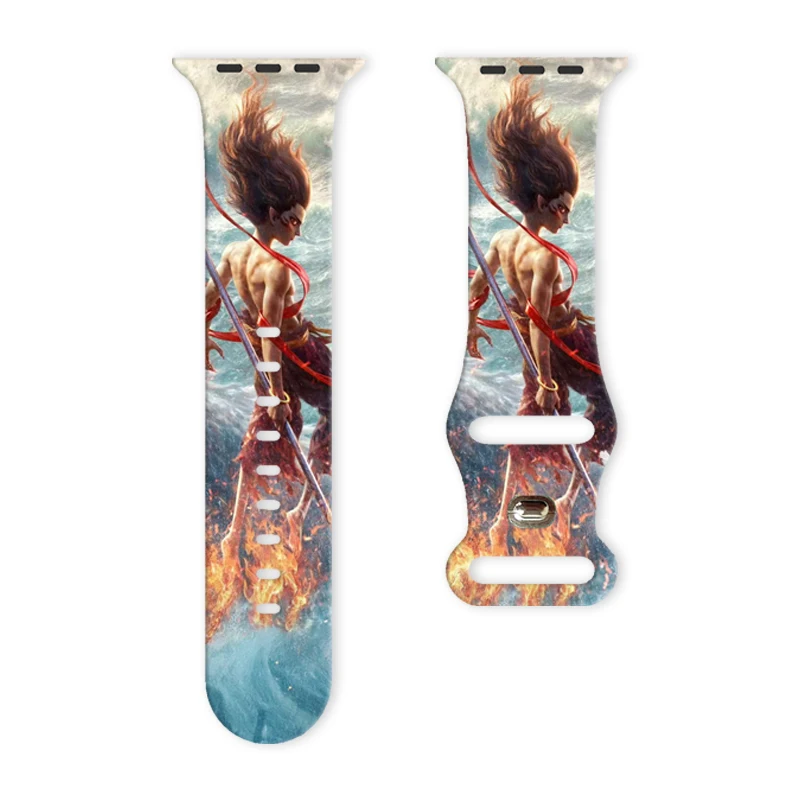 

Invincible Nezha Strap for Apple Watch 10 9 8 Band Replaceable Bracelet for iWatch 46mm 42mm 41mm 40mm Watchband