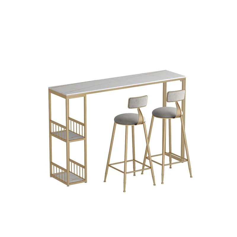 

Light luxury rock slab bar table integrated household window modern small apartment living room partition cabinet