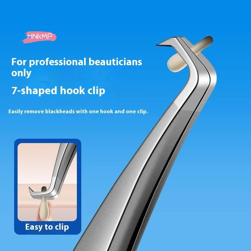1 قطعة 7-شكل هوك كليب حب الشباب البثرة الملقط الوجه الجمال أداة العناية بالبشرة إزالة للبشرة واضحة #2