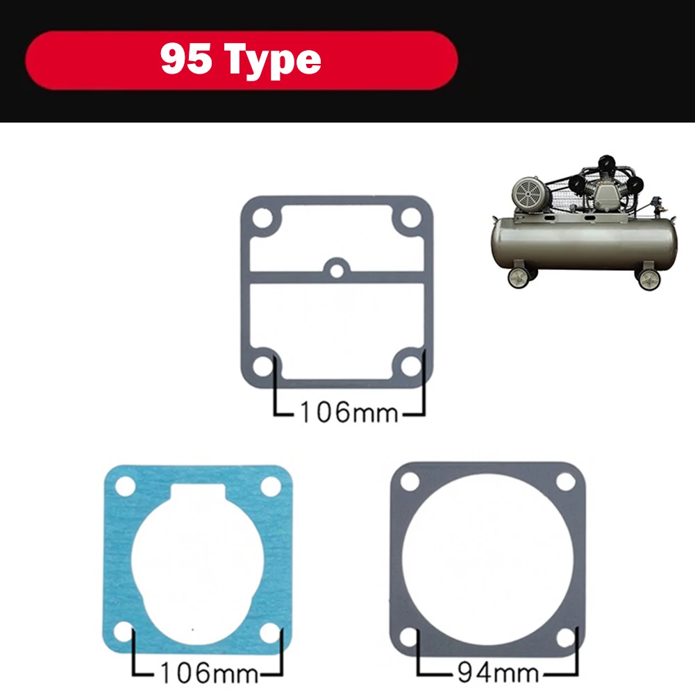 For Air Compressor Head Gasket Set 51/65/80/90/95 Type Tools Valve Plate Gaskets Washers 3PCS Parts Replacement