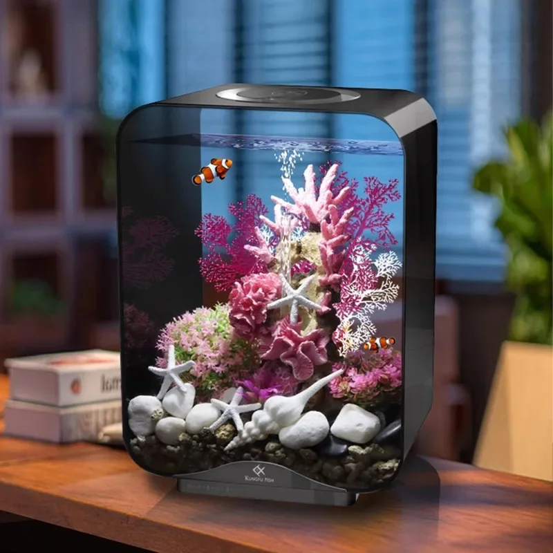 

Corporation Desktop Fish Tank Ecology Living Room Aquatic Pet Supplies Decoration Cobble Fish Tank Glass Aquarium Pour Aquarium