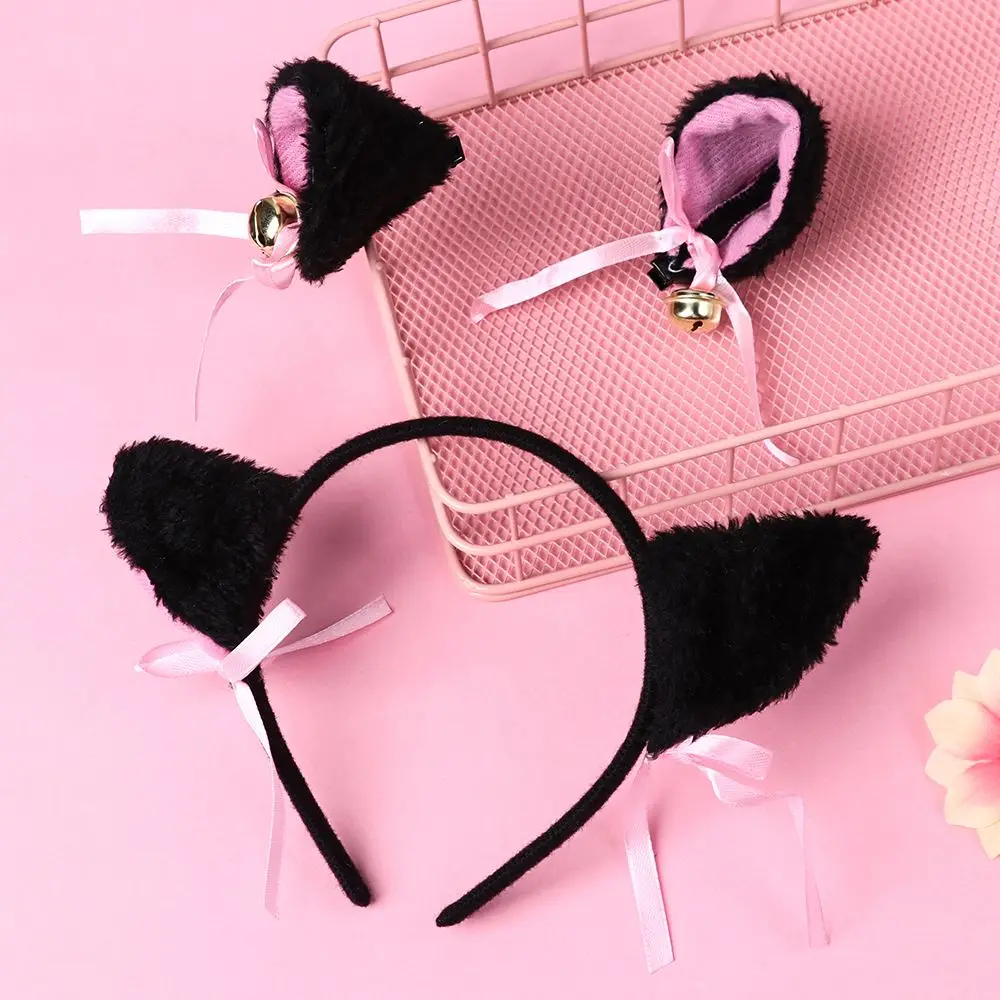 

Small bell Cartoon Hair Band Cat Ear Head Band Women Anime Cosplay Plush Club Bar Hair Accessories