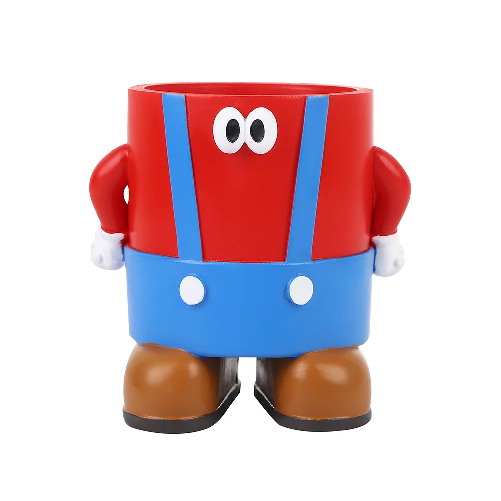 Novel colored cartoon pen holder desktop container for storing brushes, makeup brushes, desktop decoration storage boxes