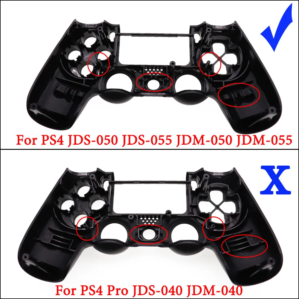 Full Plastic Hard Shell + Buttons Mod Kit For JDS JDM-050 055 For PS4 5.0 Controller Housing Cover Case
