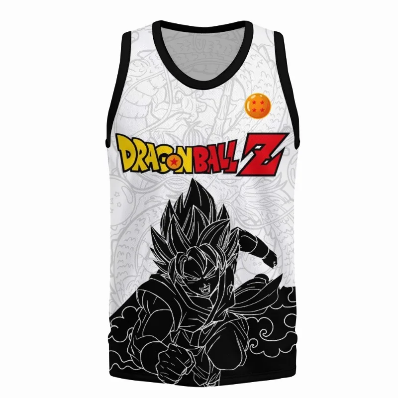 Dragon Ball Z Dragon Ball Wukong Reversible Printing Vest Tortoise Fairy Flow Tortoise Logo Summer Anime Loose Soccer Jersey