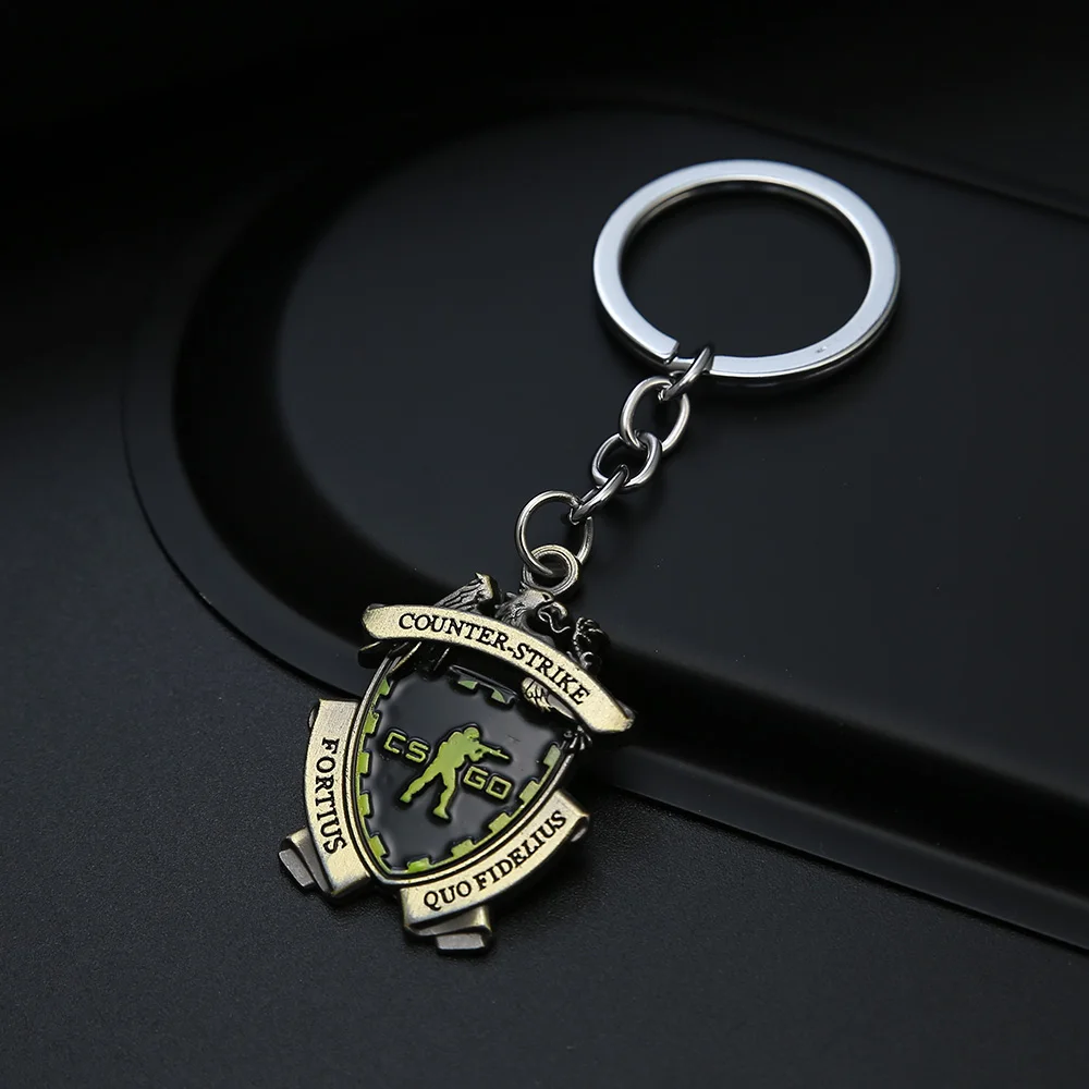 Game CS GO Medal Keychain Men Metal Counter Strike CSGO Keyring Women Car Bag Pendant Jewelry Dog Tag Fans Gift Souvenir