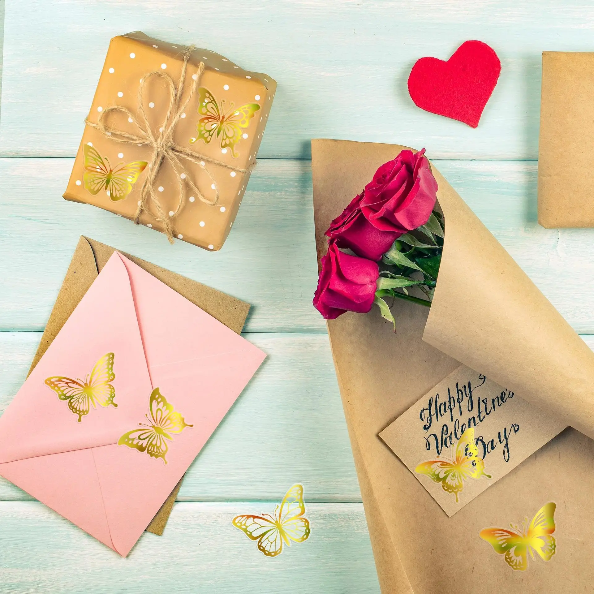 Stationery Sticker Butterfly Stickers For Phone Baking Labels Gifts