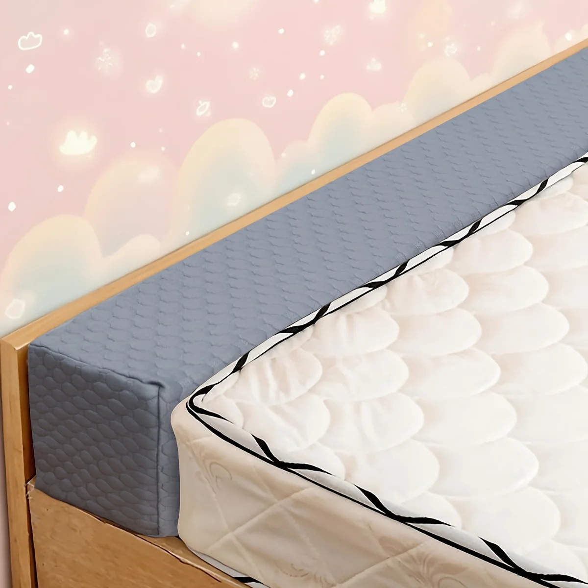 

Mattress Extender, Bed Gap Filler for Headboard Space Filler Bed Crack Pillow - Headboard Pillow Between Headboard and Mattress or Wall, High-Density Foam with Removable Cover