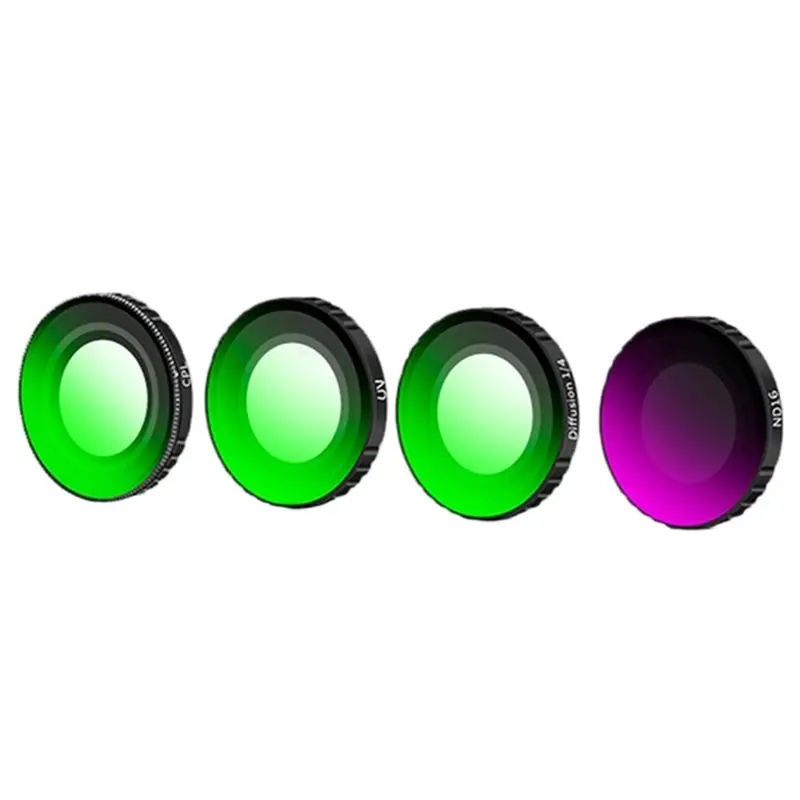 

Набор фильтров ABDE для DJI Osmo Nano, 4 шт.: CPL + UV + 1/4 Dark Soft + ND16, аксессуары для экшн-камер