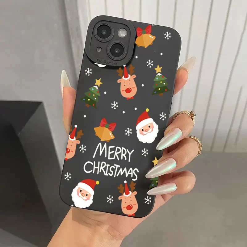 Santa Claus Elk Snowman Christmas Case For Xiaomi Redmi Note 14 13 12 11 Pro Plus 5G 12S 11S 11 10S 13C 13 12 4G Silicone Cover