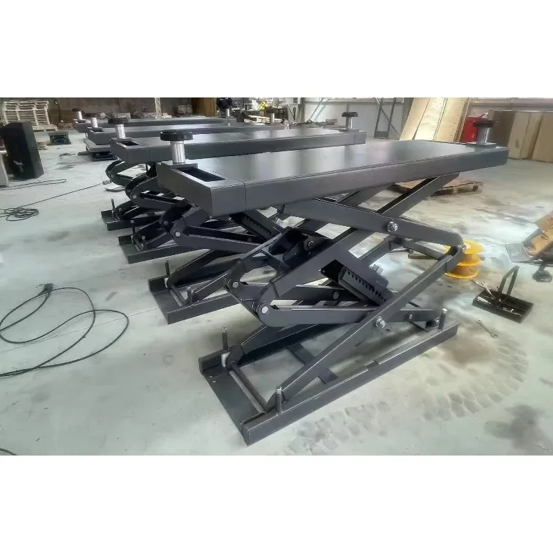 Double Cylinder Hydraulic 3.0ton Scissor Lift Car Hoist Lift With CE Certification  50s Lifting Time