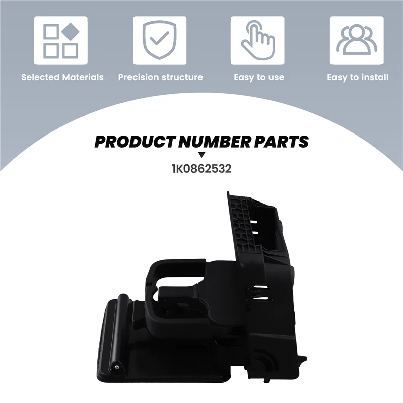 

A03Z-Car Central Console Armrest Rear Back Folding Cup Drink Holder 1K0862532 For VW Jetta MK5 5 Golf MK6