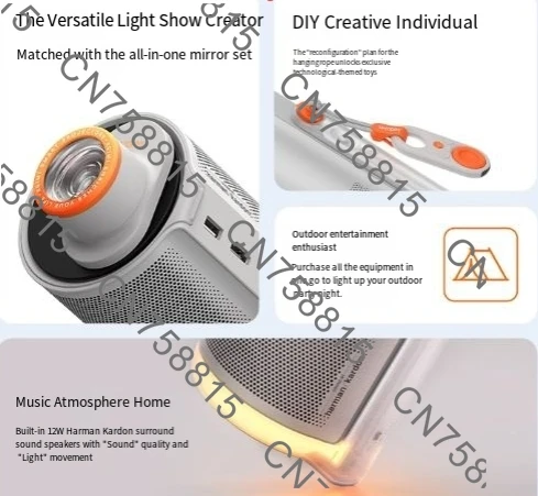 

Smart 4K projector MEMC HDR beam of light XGIMI Play 6 DLP 1080P Harman card with built-in battery