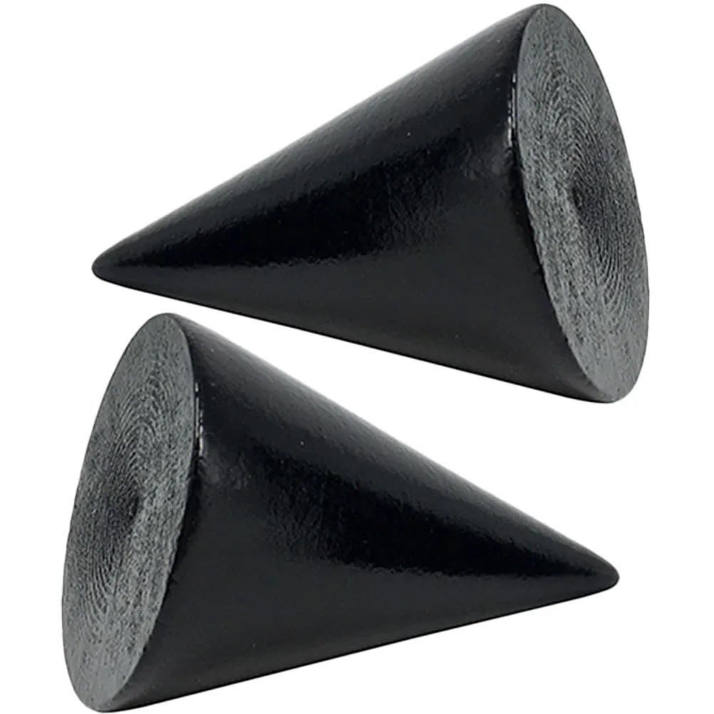 

Набор из 2-х деревянных конусных подставок для колец, держателей для ювелирных изделий, для дома, торгового центра, витрины, настольный органайзер, подставка для демонстрации украшений