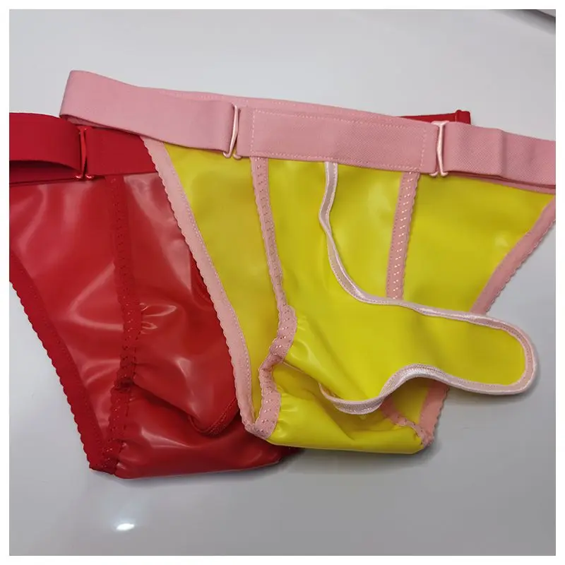 Latex Briefs Mens Rubber Bullets Separation Concave and Convex Underwear  Physiological Interest Sexy Panties Roleplay Lingerie