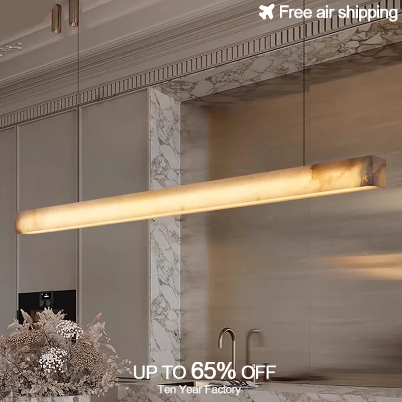 الإسبانية الطبيعية إطار طويل البرونزية الفضة الاكريليك قلادة الإضاءة قابل للتعديل لغرفة المعيشة الداخلية تركيبات ديكور المنزل #2