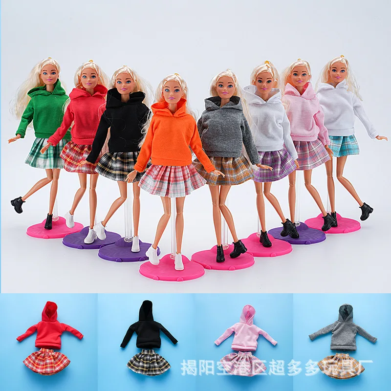 1/6 BJD Doll Clothes For Barbie Doll Outfits Puff Sleeve Shirt Skirt Shorts For Barbie Clothes 11.5" Dollhouse Accessories Toys