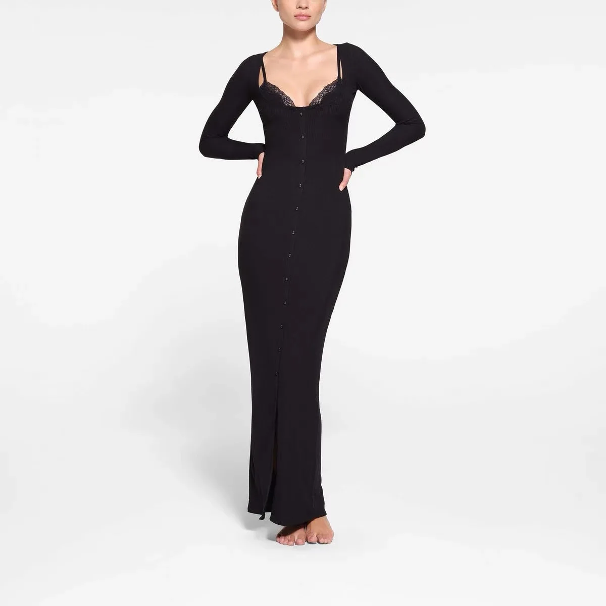

Slim Fit Long Sve Кружевная отделка Dr Fre Sle Вышитая талия Cinched Svel V-Ne ort Dr Лето Хлопок Полиэстер