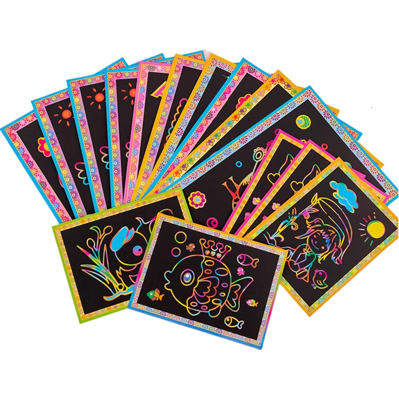 10 szt. Zabawki do malowania ściegiem, sztuka dla dzieci, DIY, ręcznie robione, urocze wzory z kreskówek, olśniewające kolory, zabawki do rysowania, prezent urodzinowy dla dzieci TMZ