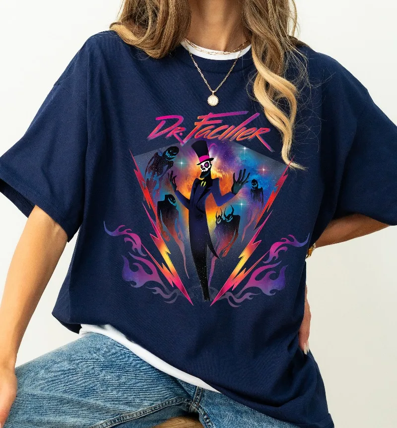 

Disney Villains Dr. Facilier 90-х годов рок-группа Неоновая рубашка Диснейленд Семейная одинаковая рубашка Футболка «Волшебное королевство» WDW Epcot Theme Park