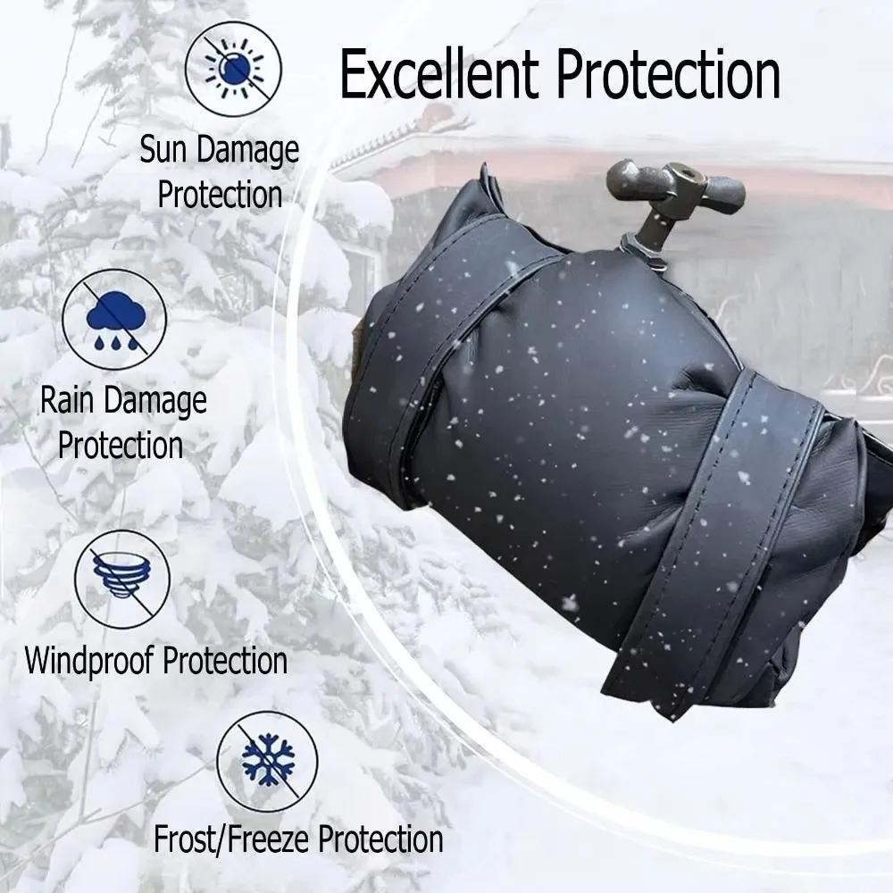 New Leather Winter Faucet Cover Insulated Protective Water Tap Cover Antifreeze Winter Faucet Protector Outdoor