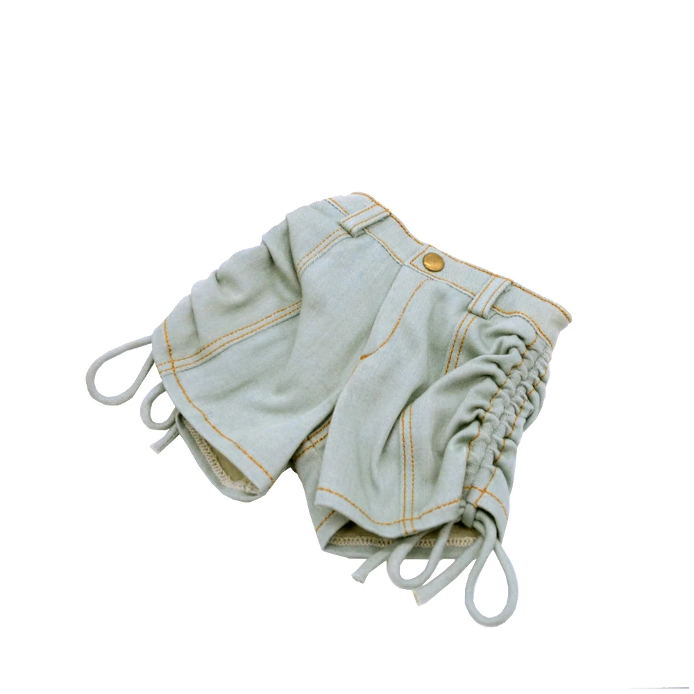 Fits 58-60cm 1/3 BJD DD SD Fashion denim jacket drawstring denim shorts gift Girls
