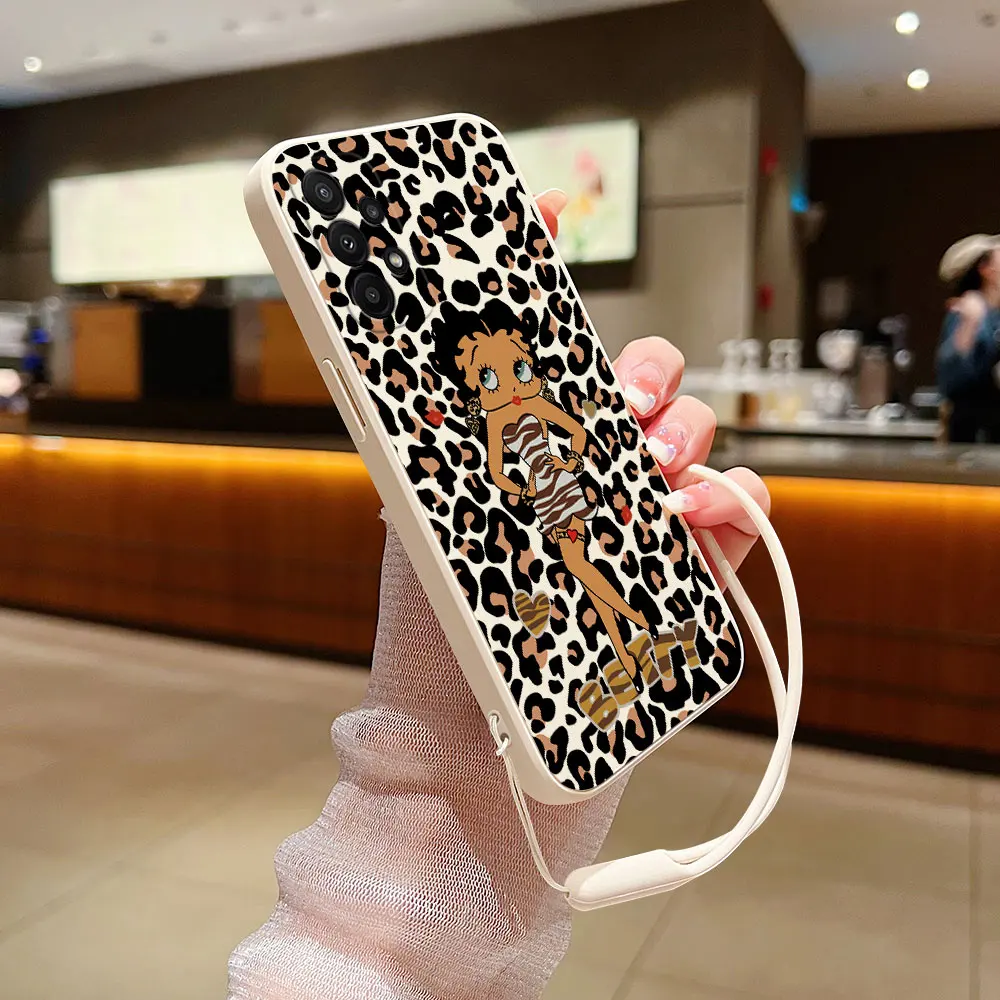 Sexy Betty Phone Case for Oneplus Nord 3 2 9 8T 8 Pro 5G Liquid Soft Silicone Cover With Hand Strap