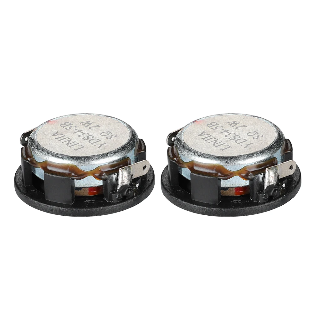 AIYIMA 34MM 8 Ohm 2W Full Frequency Mini Speaker Neodymium Magnetic Audio Speaker Aluminum Basin Rubber Edge Loudspeaker 2Pcs