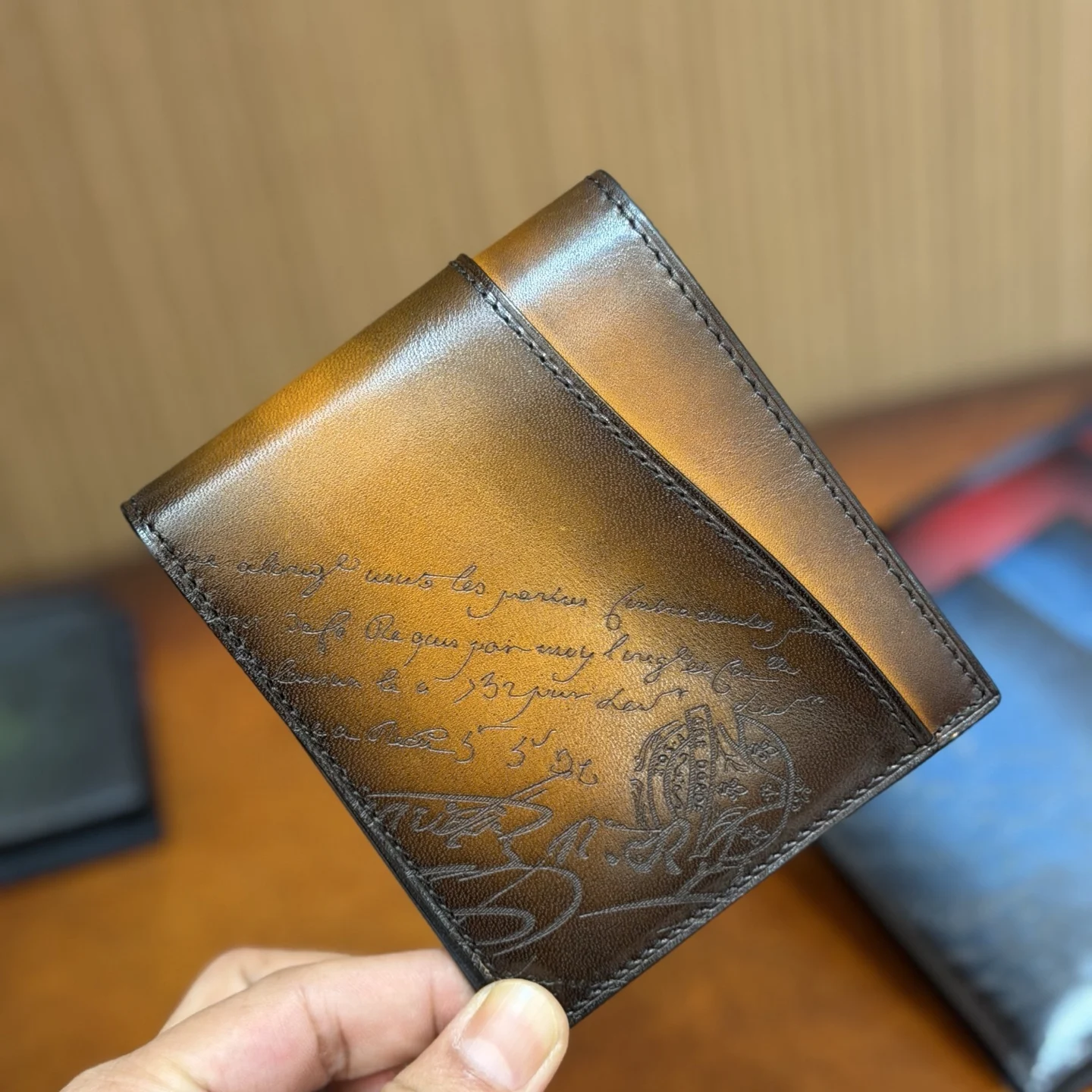 DIMY 2026 new retro vegetable tanned leather short wallet top layer cowhide pure hand polished wallet