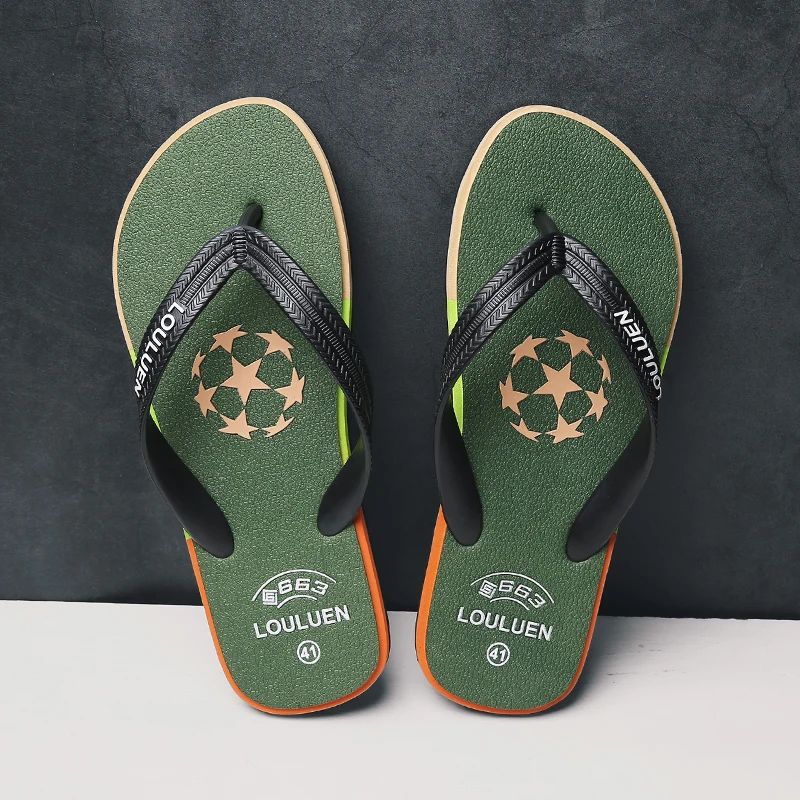 الوجه يتخبط الرجال 2025 الصنادل الصيفية الجديدة لباس خارجي أحذية الشاطئ عدم الانزلاق في الهواء الطلق الوجه يتخبط #4