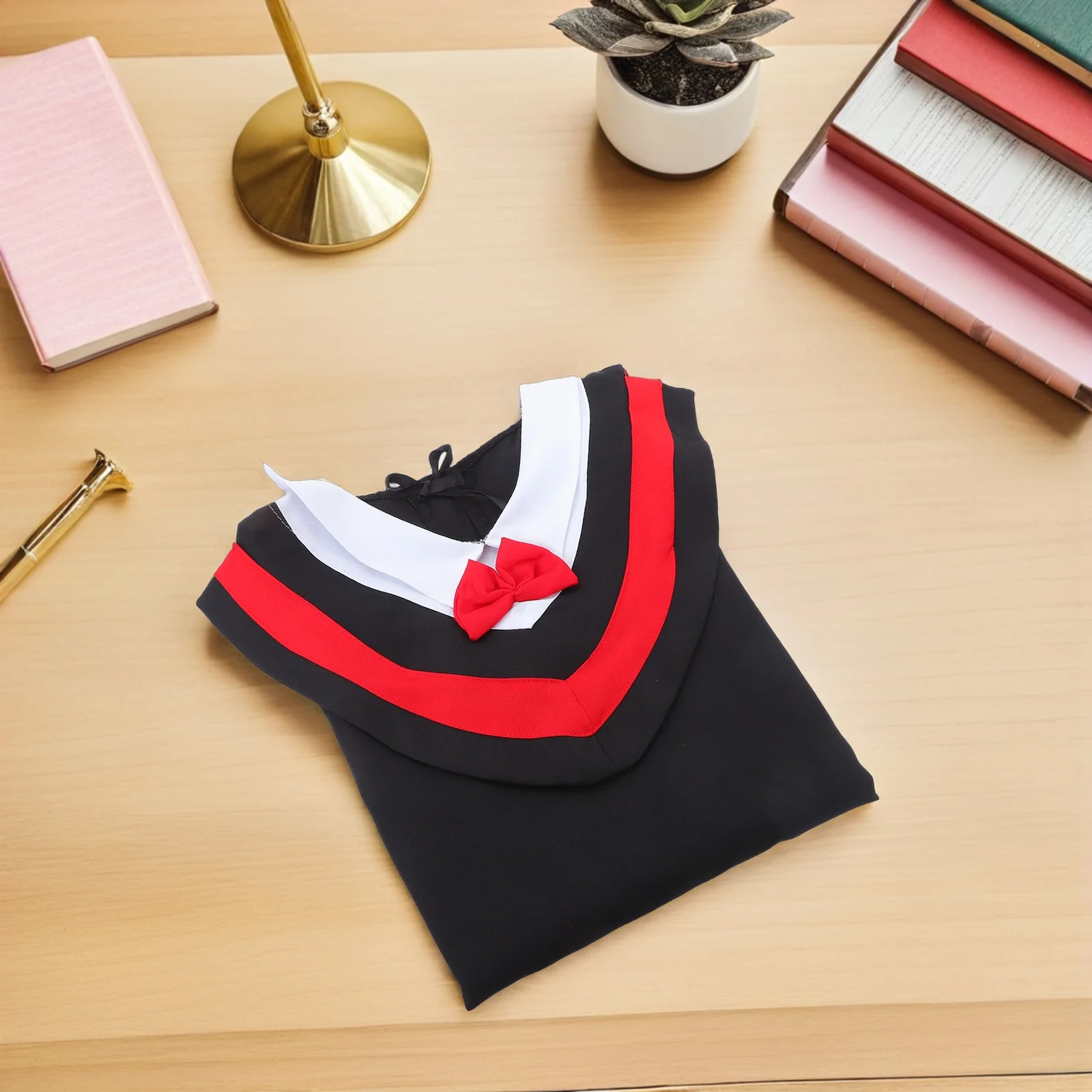 

Children's Graduation Gown Set Kids Costume Bachelor Clothes Dress Cap Tassel Fashion Academic Design School Kids Gifts