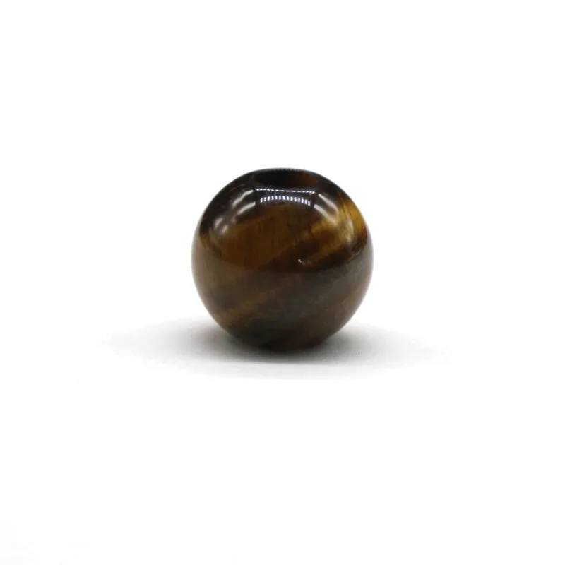 5pcs 14mm Large Hole Beads Natural Semi-precious Stone Loose Beads Hole Size 5mm  Round Shape Beads For Jewelry Making Necklace