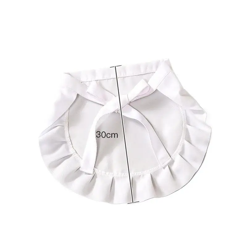 1 pçs garçonete empregada cosplay avental de cintura meio avental traje aventais de cozinha para cozinha