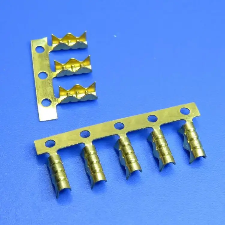 

25000pcs/roll terminal connector 6MM shark tooth terminal, brass stamping clad terminal U-type hardware 630-BS-0