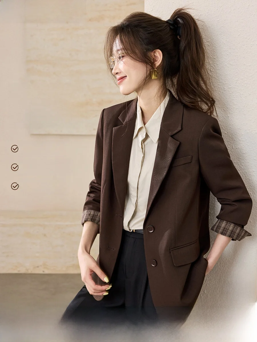 

Commute Color Blo Simple Long Sve Костюм Верхняя одежда Женский Busin Sle Полиэфирное волокно Обычная длина све