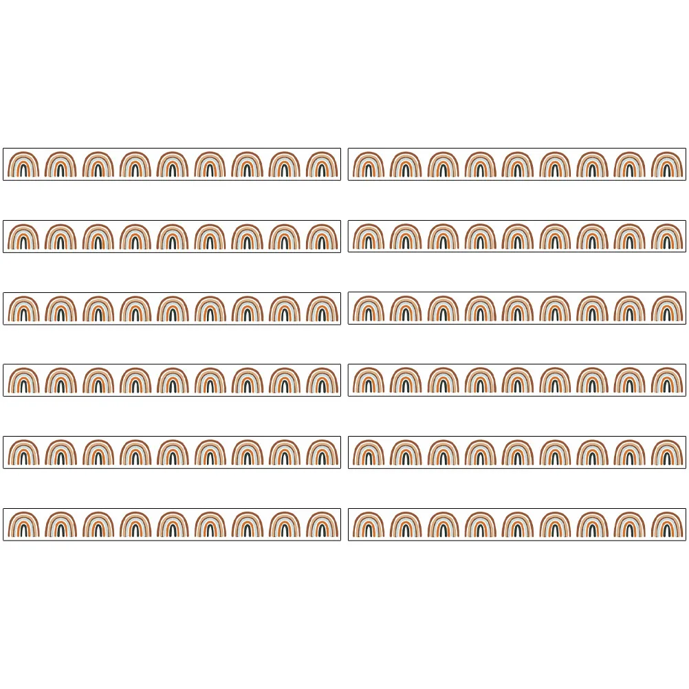 12pcs PVC Magnetic Whiteboard Stickers Decorative Borders for Classroom Bulletin Board Teaching Supplies