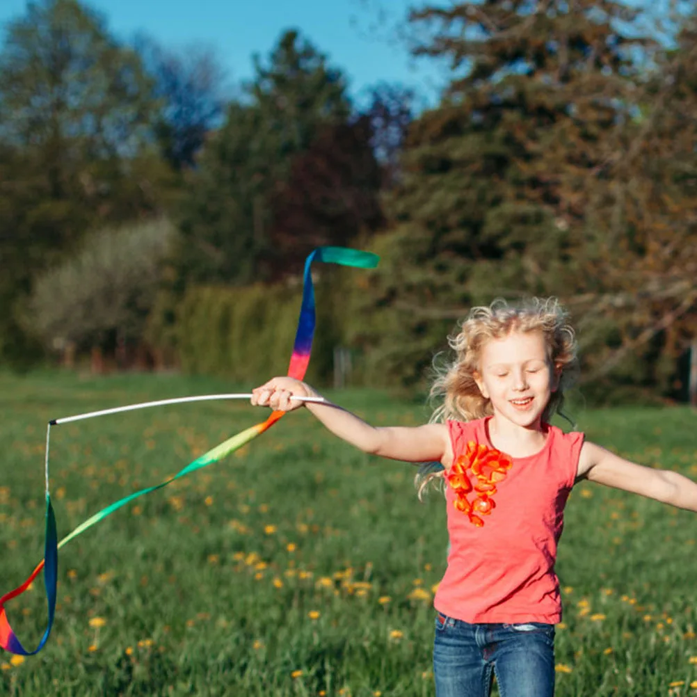 

4Pcs Portable Rhythmic Gymnastics Streamers Lightweight Dance Colored Ribbons Performance Party Supplies Dancing Ribbon