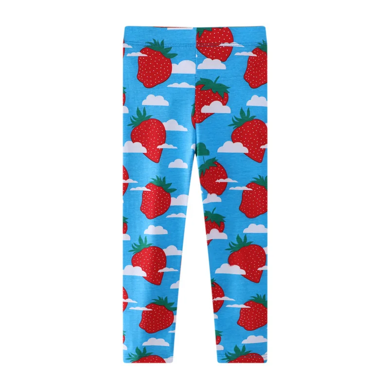 Jumping Meters 2-7T Strawberry Children's Pencil Pants Fashion Girls Leggings Autumn Baby Costume Toddler Kids Skinny Pants
