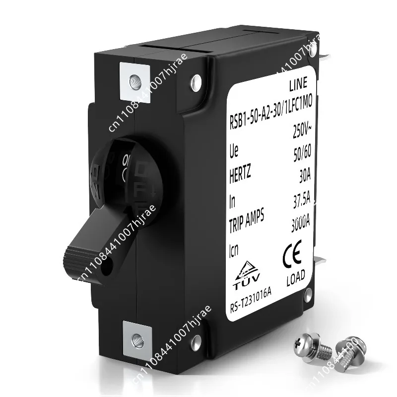 Panel Mount 30A Single Pole Hydraulic Magnetic Circuit Breaker Toggle Switch 80V DC 120V AC Automotive Overload Protector