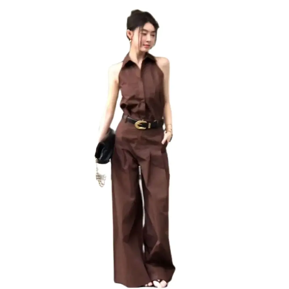 

Relaxation Fashion Suit Slim Pants 2024 Summer New Royal Elder Sister Style High Sense Casual Sleeveless Shirt Slacks Suit Femal