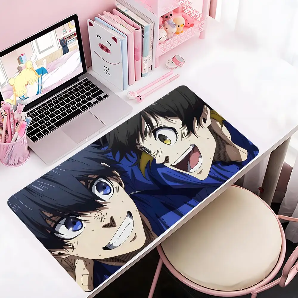 

1 шт. аниме-коврик для мыши B-vlue Lock The Movie, большой игровой коврик с утолщенным краем, для компьютерной клавиатуры и стола