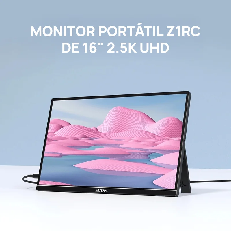 Monitor Portátil Arzopa 16 Polegadas 2K QHD 2560x1600 IPS USB-C