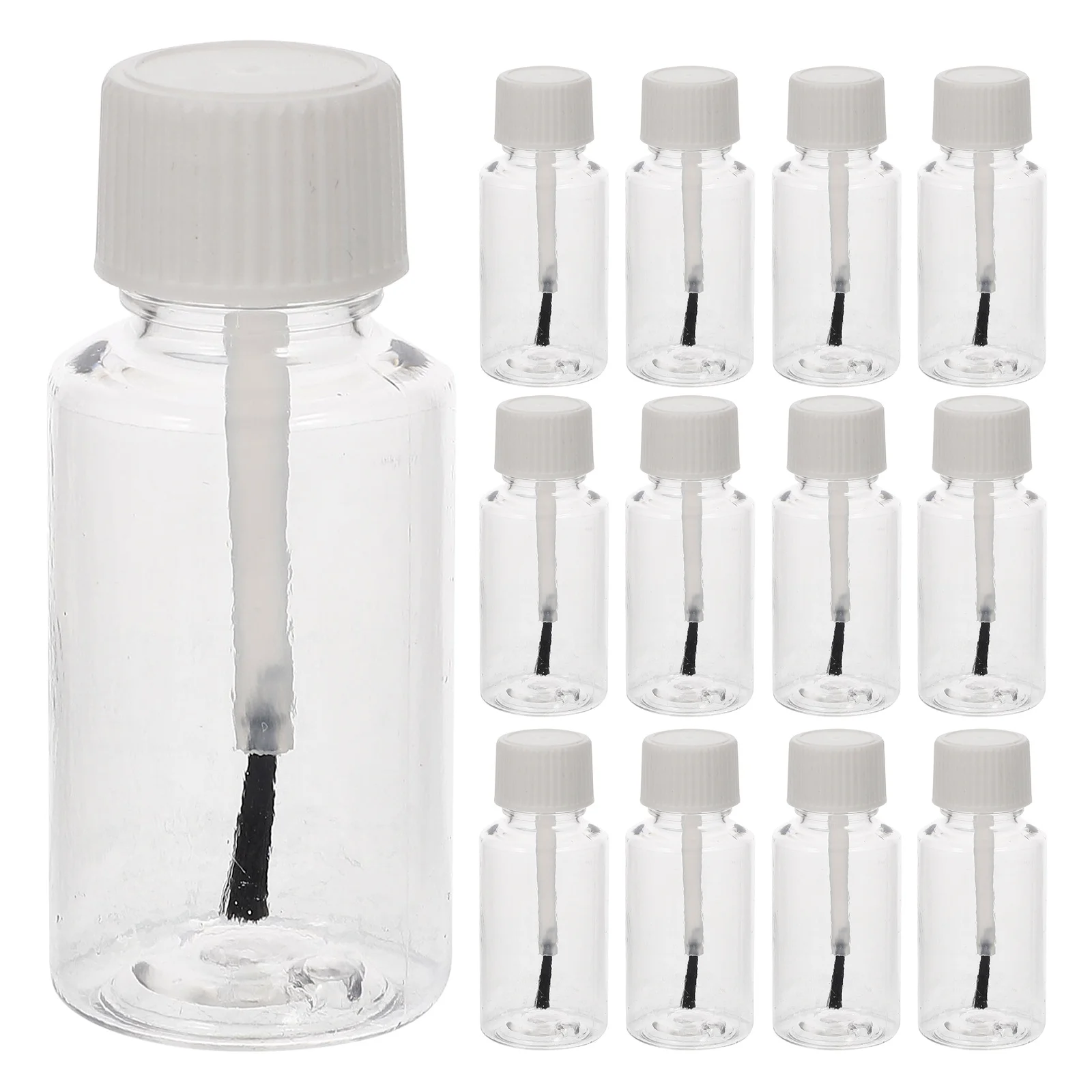 

20 шт. пустые флаконы для гель-лака с кистью, прозрачные многоразовые контейнеры для дизайна ногтей для точного нанесения